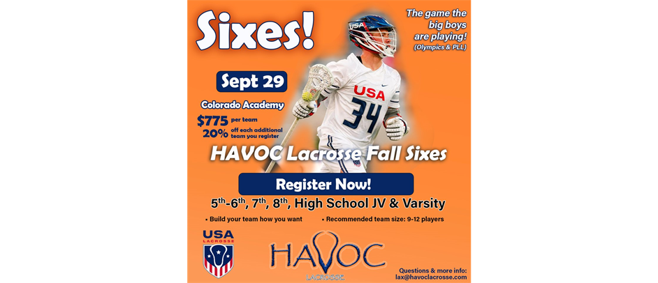 Click HERE to Register for Fall Sixes Tournament!